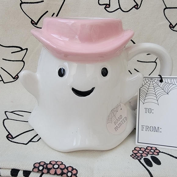 👻New with tags👻 Hard to find rare Cobwebs and Cauldrons Pink Cowboy Hat Ghost - Picture 1 of 6